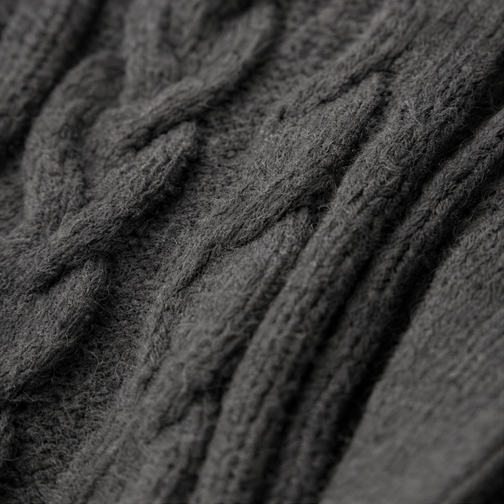 Hooded Longline Cable Knit Cardigan