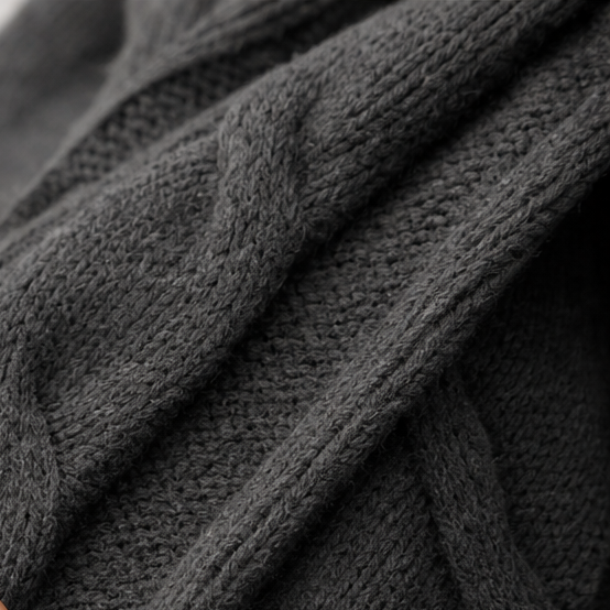 Hooded Longline Cable Knit Cardigan