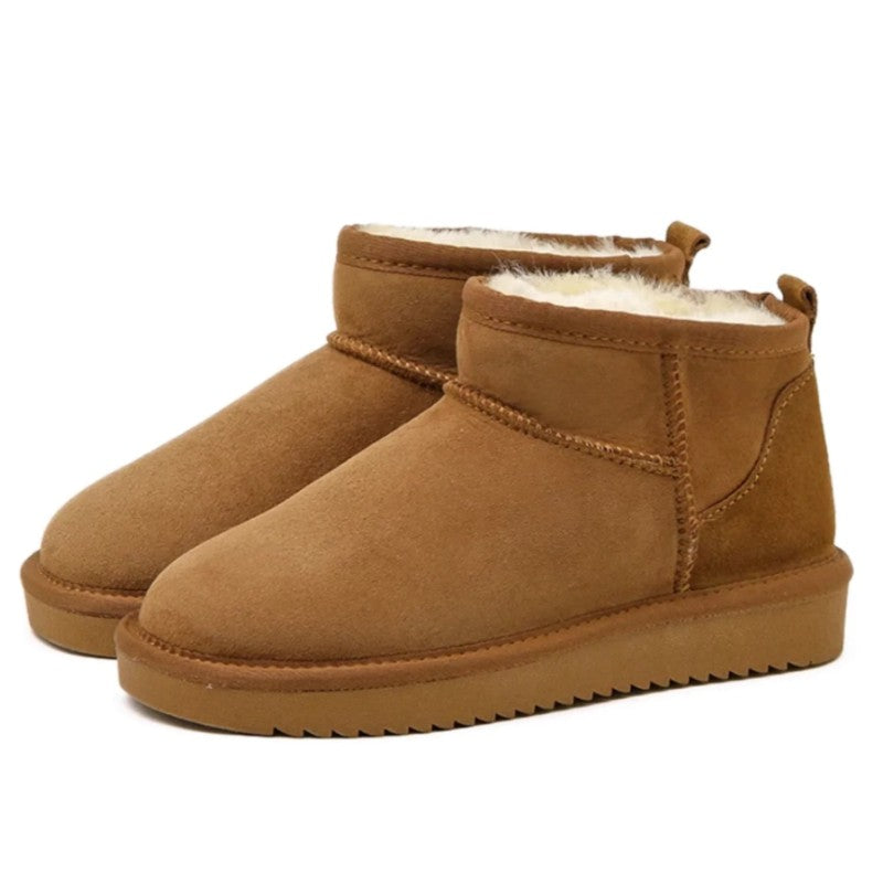 Fleece Lined Ankle Boots in Camel | Valenira