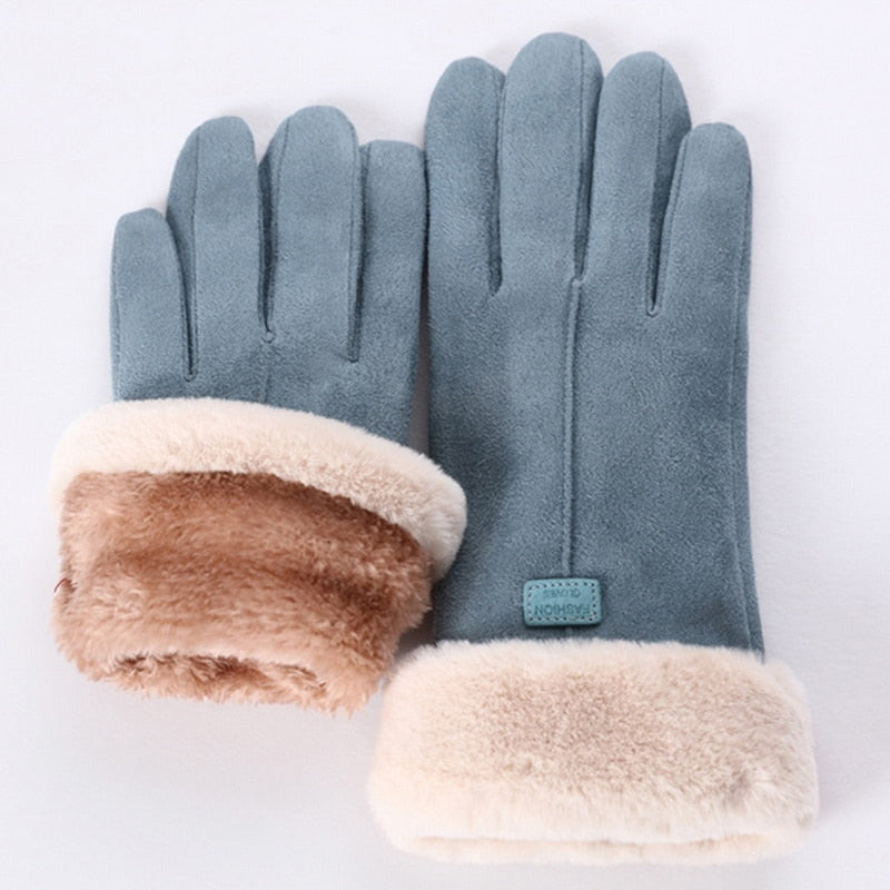 Fleece Lined Gloves in Pink | Valenira