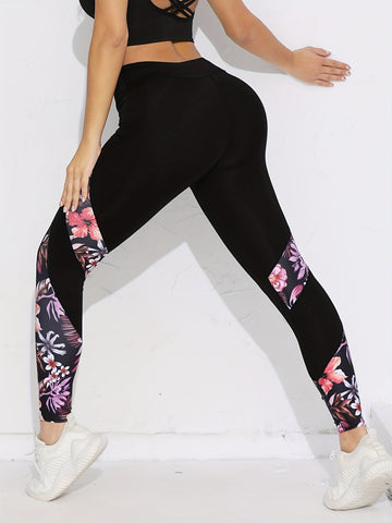 Floral Panel Leggings
