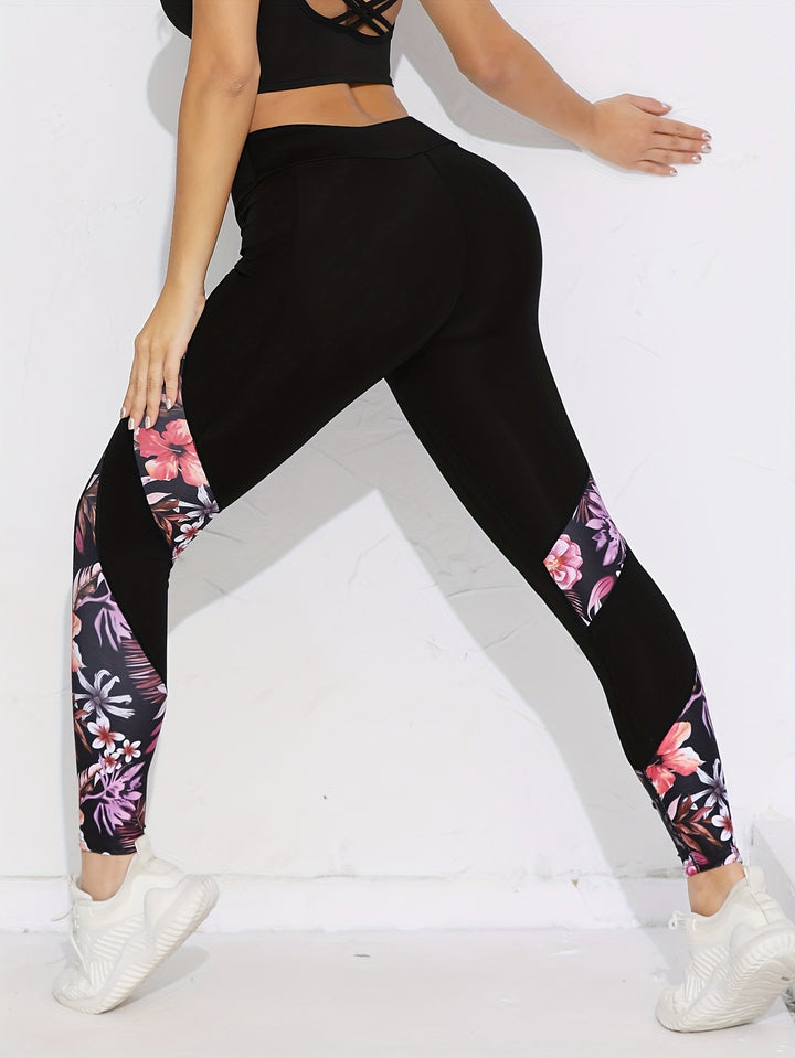 Floral Panel Leggings | Valenira