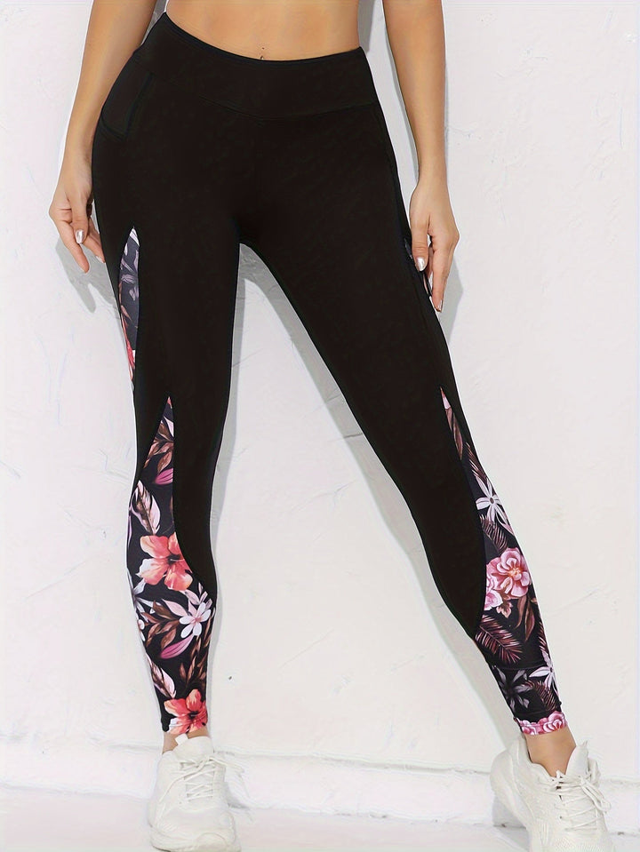 Floral Panel Leggings | Valenira