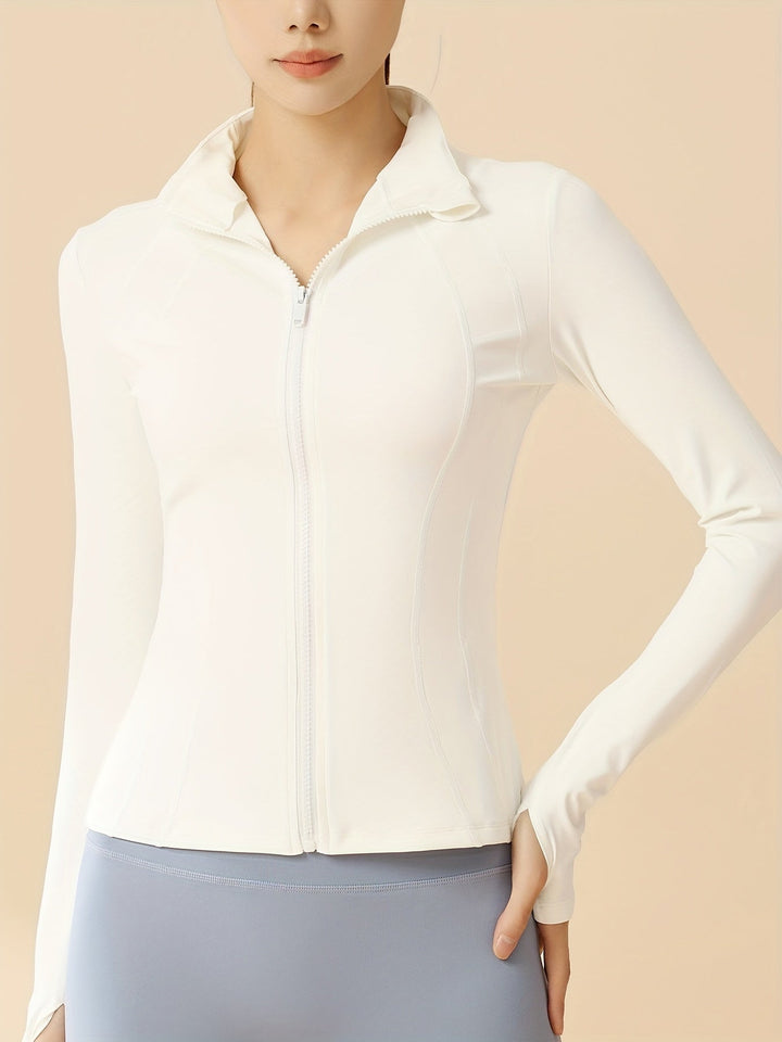 Fold Collar Sports Jacket | Valenira