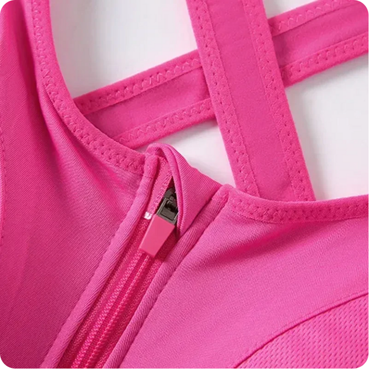 Front Zip Sports Bra | Valenira