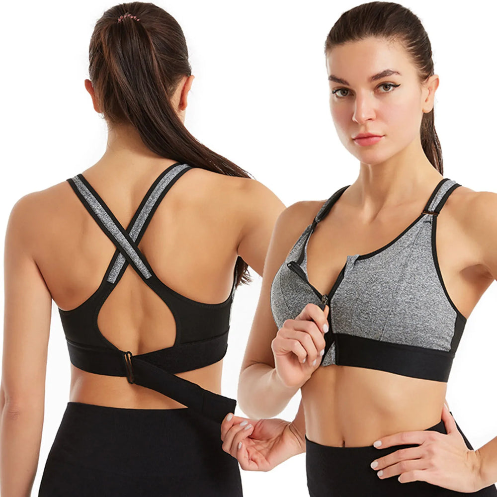 Front Zip Sports Bra | Valenira
