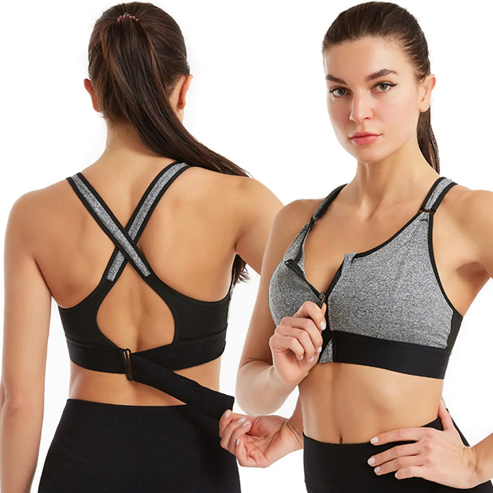 Front Zip Sports Bra | Valenira