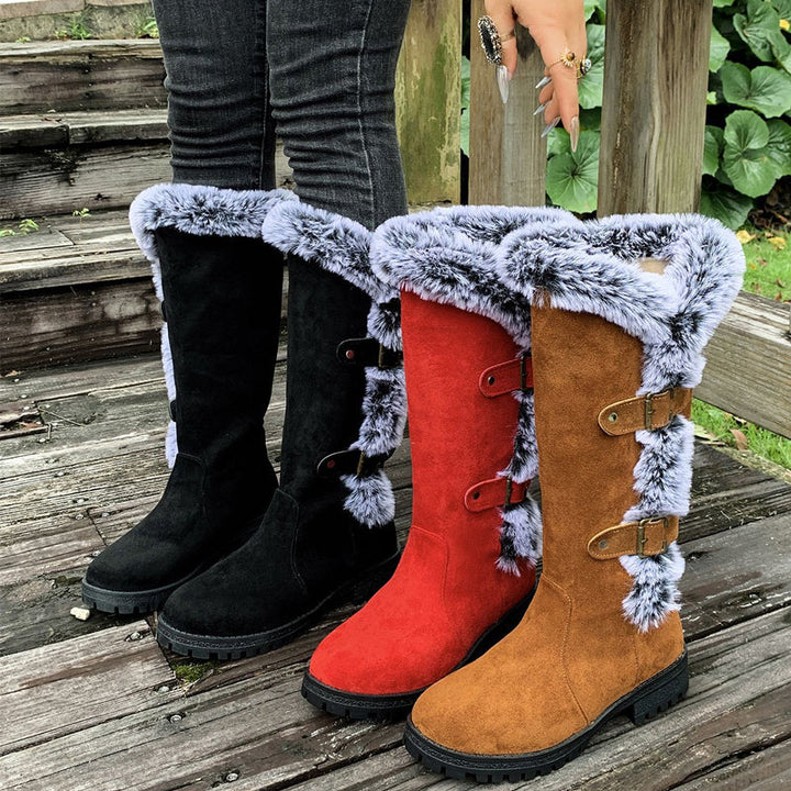 Fur Cuff Knee Boots | Valenira