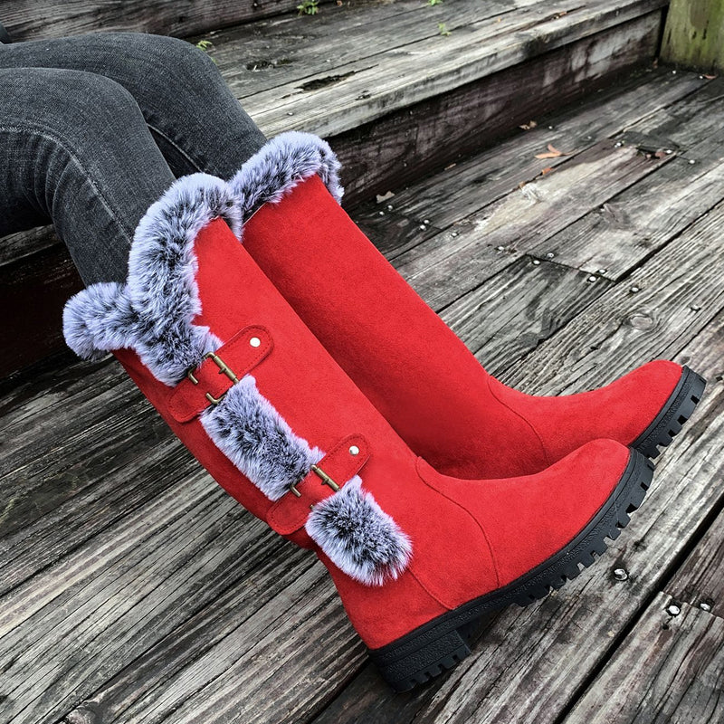 Fur Cuff Knee Boots | Valenira