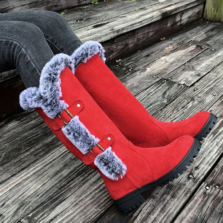Fur Cuff Knee Boots | Valenira