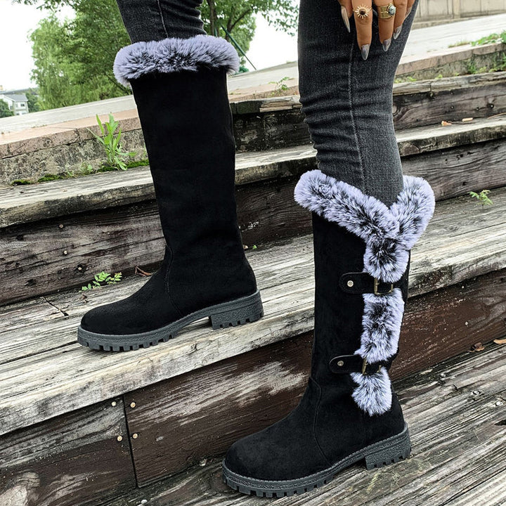Fur Cuff Knee Boots | Valenira