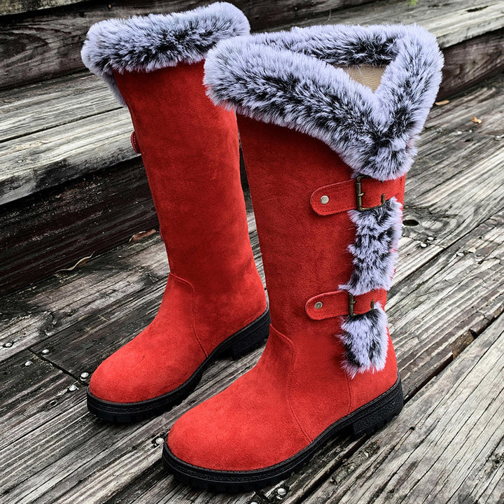 Fur Cuff Knee Boots | Valenira