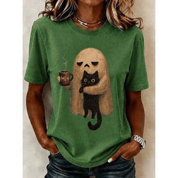 Ghost And Cat Tee