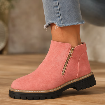 Square Heel Cushioned Ankle Boots