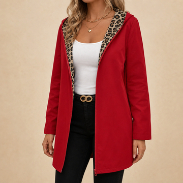 Reversible Leopard Hooded Coat