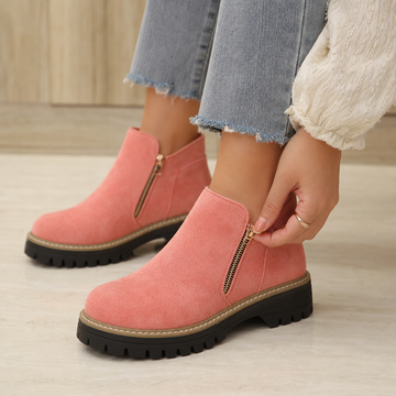 Square Heel Cushioned Ankle Boots