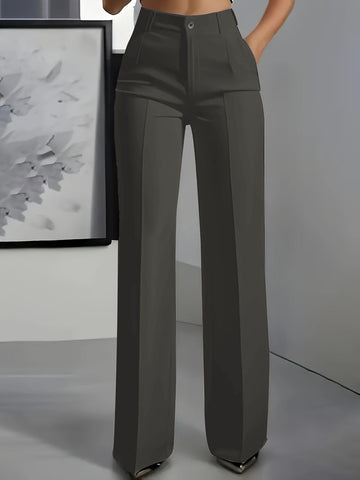 High-Waist Straight Pants