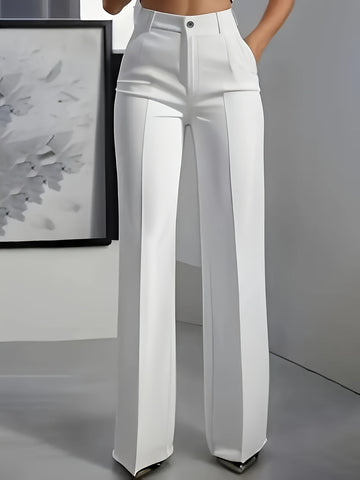 High-Waist Straight Pants