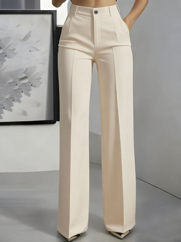 High-Waist Straight Pants