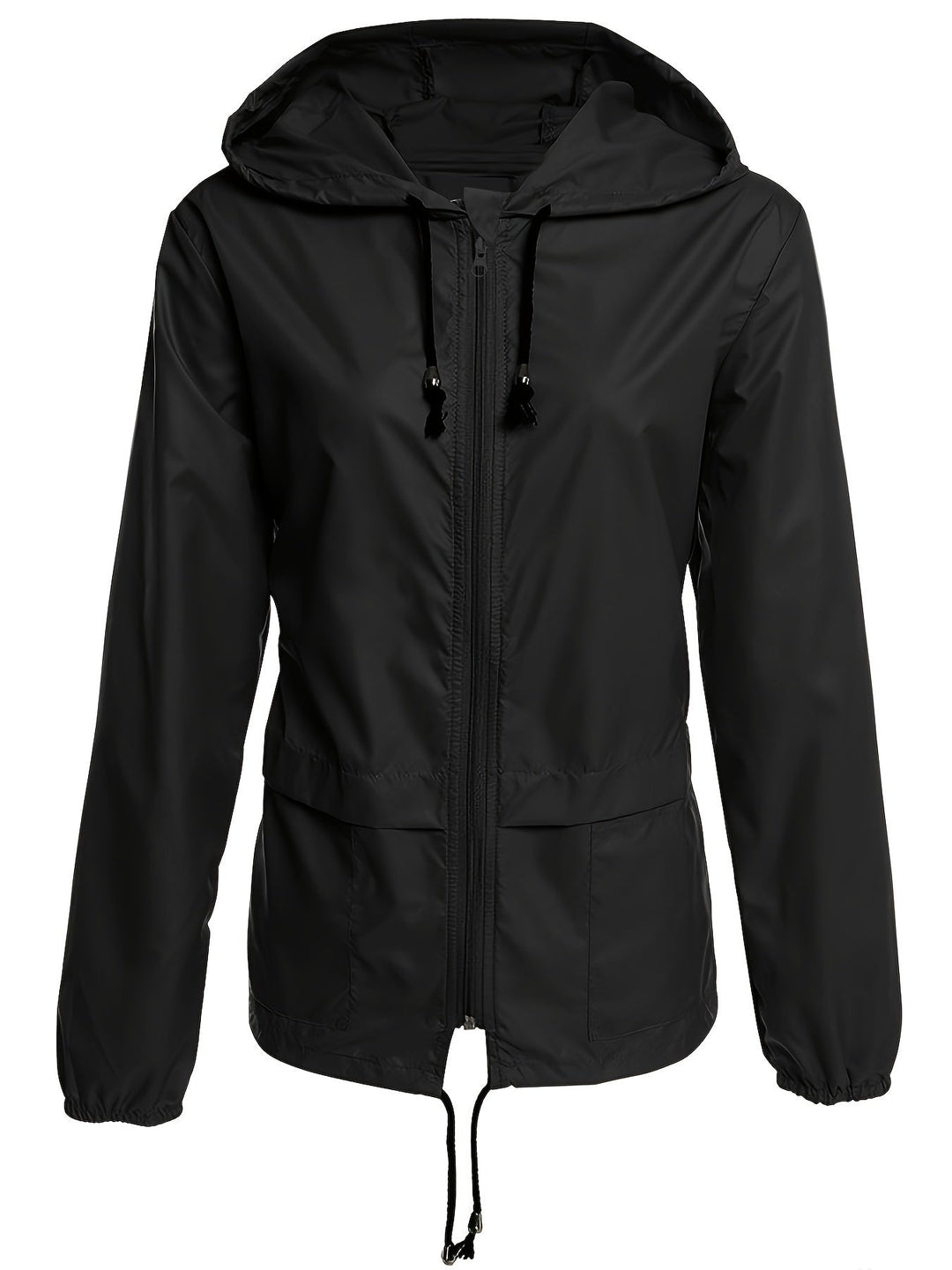 Hooded Drawcord Windbreaker | Valenira