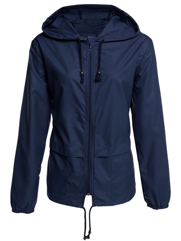 Hooded Drawcord Windbreaker