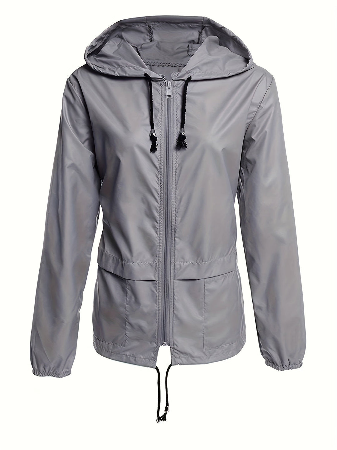 Hooded Drawcord Windbreaker | Valenira