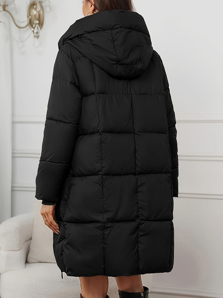 Hooded Longline Puffer Coat | Valenira