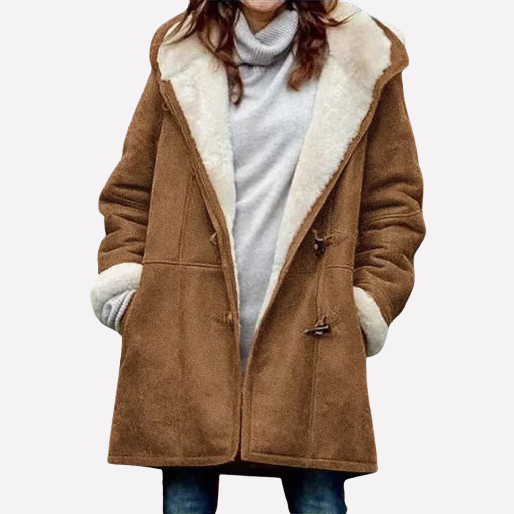 Hooded Toggle Front Coat | Valenira