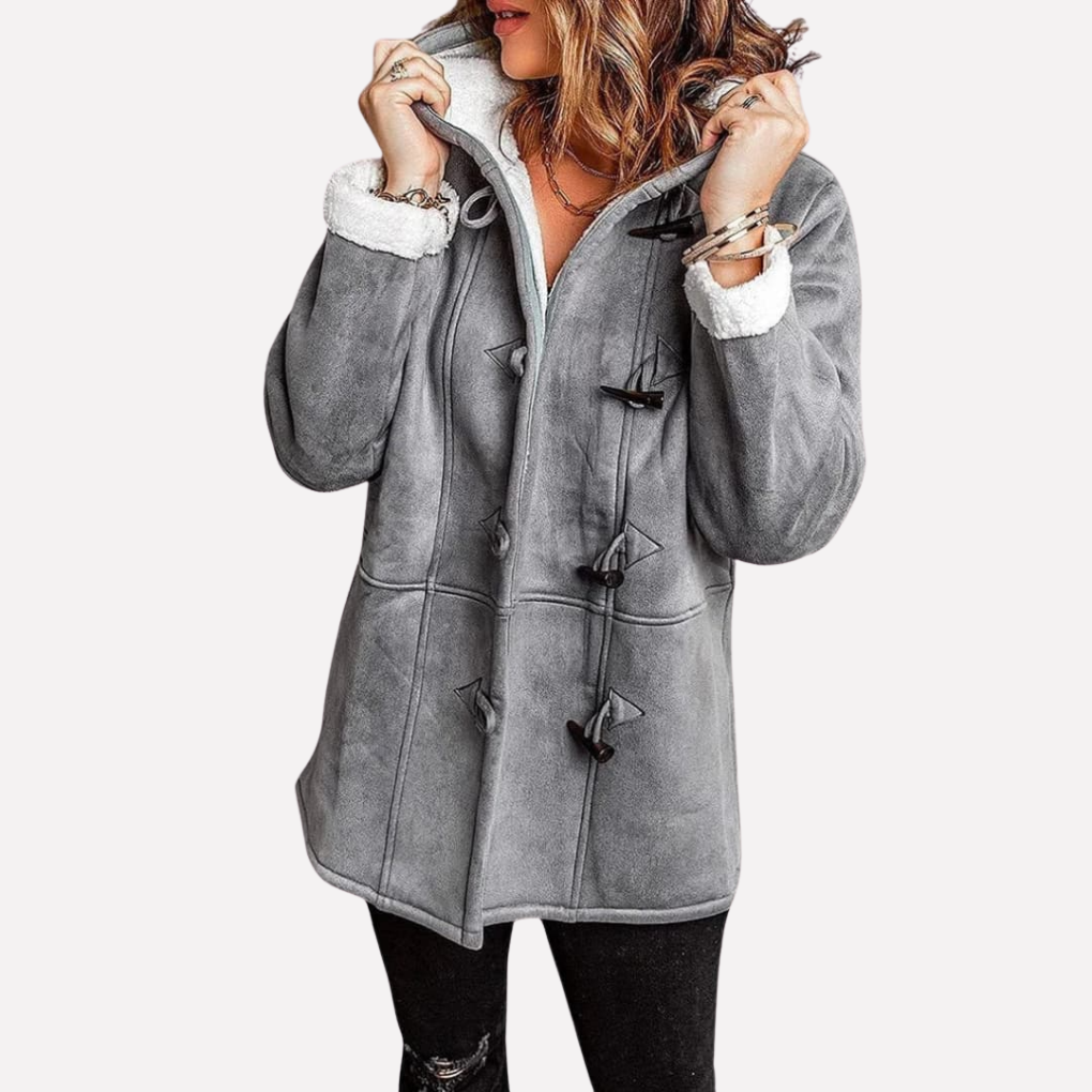 Hooded Toggle Front Coat | Valenira