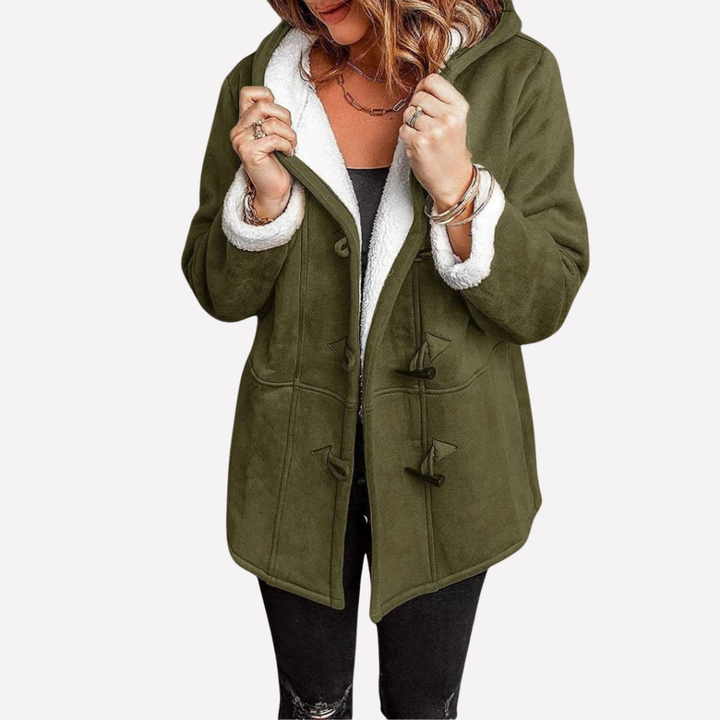 Hooded Toggle Front Coat | Valenira