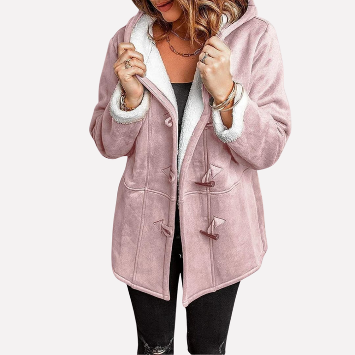 Hooded Toggle Front Coat | Valenira