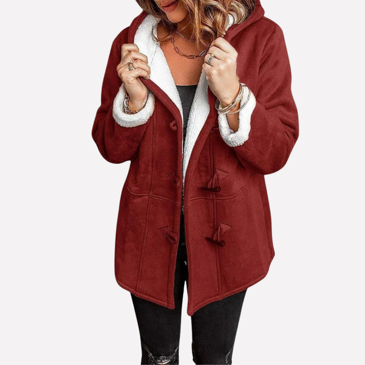 Hooded Toggle Front Coat | Valenira
