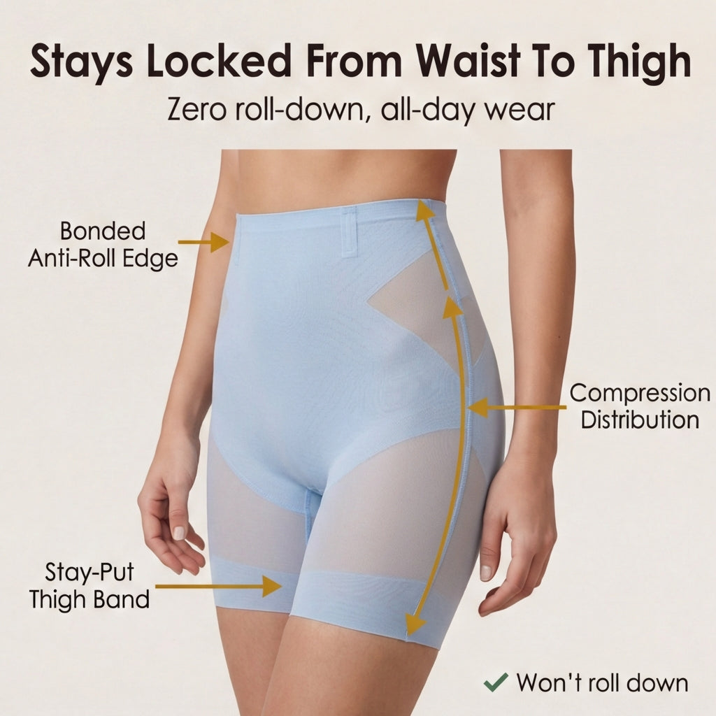 Ice Silk High-Waist Shaping Shorts