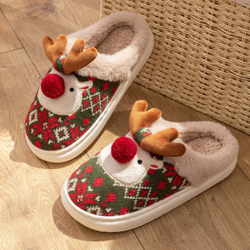 Reindeer Plush House Slippers