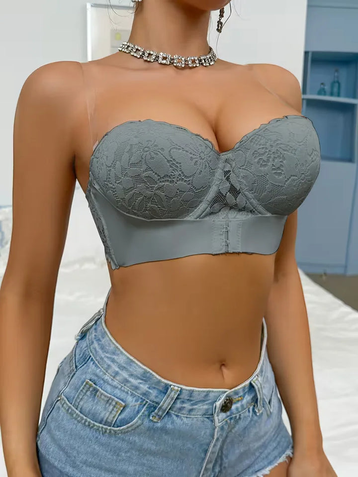 Lace Longline Strapless Bra | Valenira