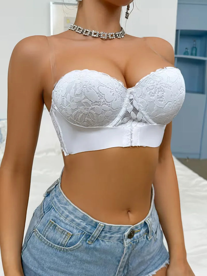 Lace Longline Strapless Bra | Valenira