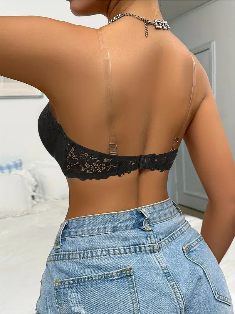 Lace Longline Strapless Bra | Valenira