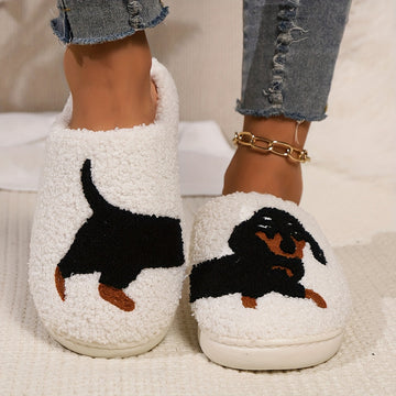 Dachshund Plush House Slippers