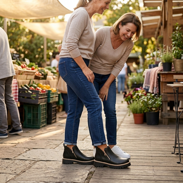 Cushioned Platform Ankle Boots
