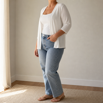 Fine Knit Shawl Front Cardigan