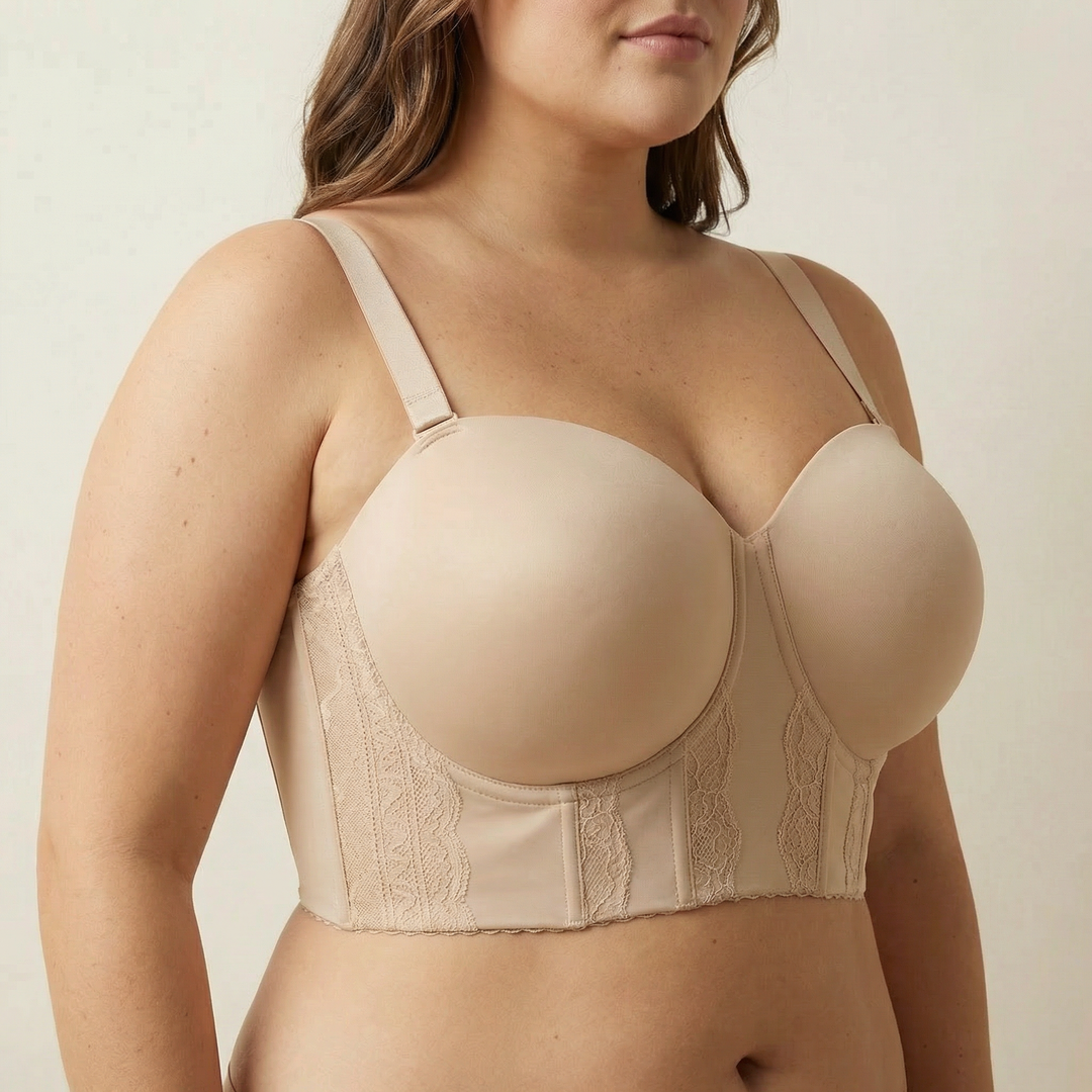 Linked-Pad Wide-Band Wireless Bra