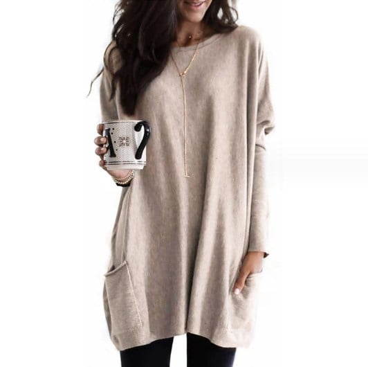 Longline Tunic Knit Sweater | Valenira