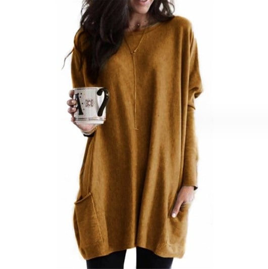 Longline Tunic Knit Sweater | Valenira