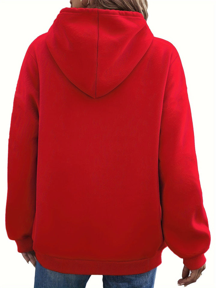 Dachshund Print Drawstring Hoodie