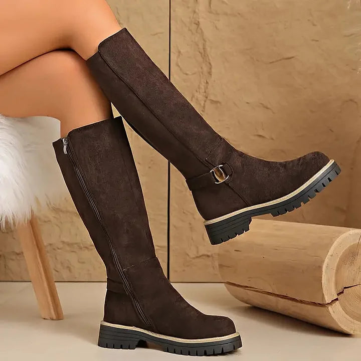 Lug Sole Knee Boots | Valenira