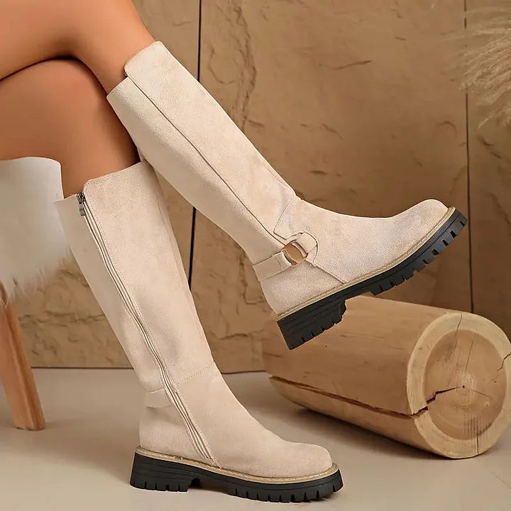 Lug Sole Knee Boots | Valenira