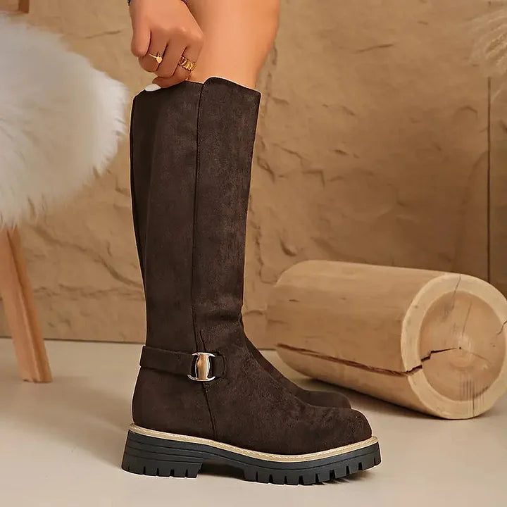 Lug Sole Knee Boots | Valenira