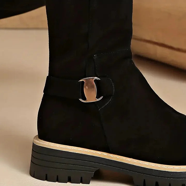 Lug Sole Knee Boots | Valenira