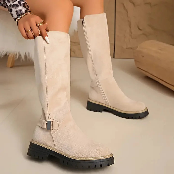 Lug Sole Knee Boots | Valenira