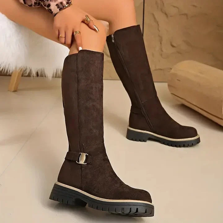 Lug Sole Knee Boots | Valenira